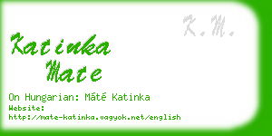 katinka mate business card